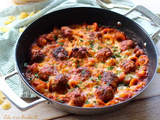 Boulettes de viande gratinées sauce tomate & mozzarella