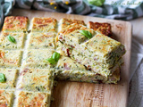 Brownie salé aux courgettes & bacon