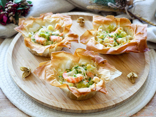 Recettes de Crevettes et Poireaux