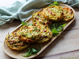 Galettes de courgettes, chorizo & mozzarella