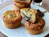 Muffins bananes & pâte à tartiner {sans beurre, sans sucre}