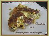 Omelette aux champignons, kiri et estragon