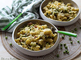 One pot pasta aux courgettes & petits pois