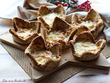 Paniers au confit d’oignon, bacon & comté