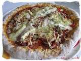 Pizza crousti-fondante aux poivrons et chorizo