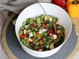 Salade de fèves aux poivrons grillés