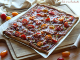 Tarte fine aux courgettes & tomates cerises