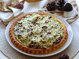 Tarte renversée aux poireaux & champignons