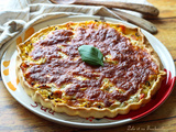 Tarte truite fumée, courgettes & mozzarella