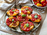 Tartelettes tatin aux tomates cerises, chorizo & parmesan