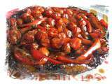 Tatin aux tomates cerise, poivrons et caramel de vinaigre balsamique