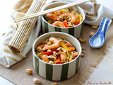 Wok de nouilles aux légumes & crevettes