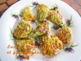 Fleurs de courgettes farcies au jambon (sans four)