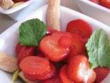 Salade de fraises aux zézettes