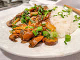 Chinoiserie – Wok de champignons de Paris et chou chinois