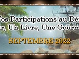 Vos participations au défi - Septembre 2022