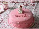 Gateau d’anniversaire Hello Kitty pate a sucre