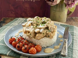 Médaillon de Riz et Poulet à la Crème aux Champignons