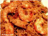 Nouilles chinoises aux crevettes & poulet
