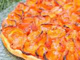 Tarte fine aux abricots frais et confiture