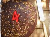 Gâteau fondant chocolat/mascarpone ( Recette anniversaire)