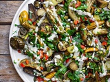 Salade d'aubergines rôties