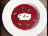 Soupe de betterave/fraises et cerises (recette audacieuse)