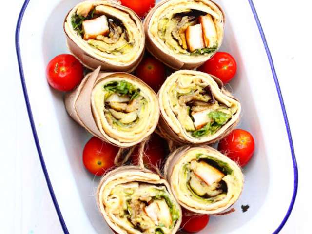 Wrap au bœuf et aux légumes grillés