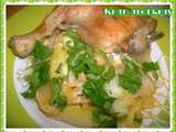 Kbab algérois au poulet (Poulet aux frites à la sauce blanche) كباب جزائري