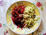 Salade de betterave rouge et courgette