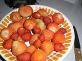 Juin en rouge :charlotte fraises mousse au mascarpone