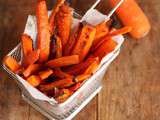 Frites de carottes rôties au four