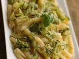 Pâtes aux courgettes, à l’ail & au parmesan (Casarecce con zucchine aglio & parmigiano)