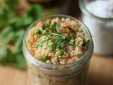 Salade printanière au quinoa, carottes et petits pois