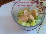 Salade de concombre et jambon