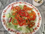 Sauce vinaigrette au miso blanc et merci à Marie-Claude pour les légumes de cette jolie salade
