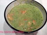 Soupe d’inspiration thaï aux courgettes, carottes, et crevettes sans sulfites