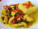 Curry de poulet et poivrons