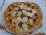 Pizza chorizo champignons mozzarella
