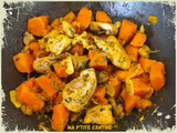 Tajine de poulet, potimarron et châtaignes