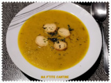 Velouté de potimarron et courgettes à la coriandre