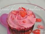 Cupcake framboise et pralines roses
