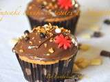 Cupcakes Chunks-pépites de Nougatine et nappage Nutella