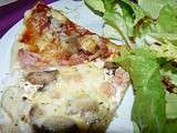 Pizzas double: royale au roquefort et base crème crevettes/poivrons