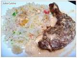 Poulet tandoori  et riz sucré salé