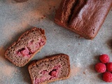 Bonheur se cache dans un cake fait maison : Danette chocolat et framboises