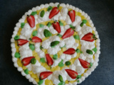 Tarte Fantastik citron, basilic sur palet breton