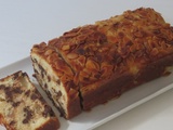 Cake aux poires, aux amandes et pépites de chocolat noir