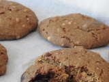 Cookies à la farine de Teff, au chocolat et au pralin