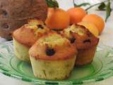 Muffins à la mandarine, à la noix de coco et aux pépites au lait alternatif sans lait